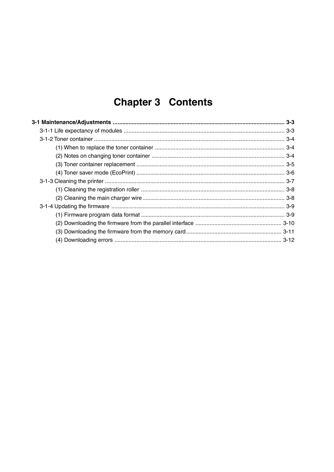 Kyocera FS-1010 service manual Downloading the firmware from the parallel interface 