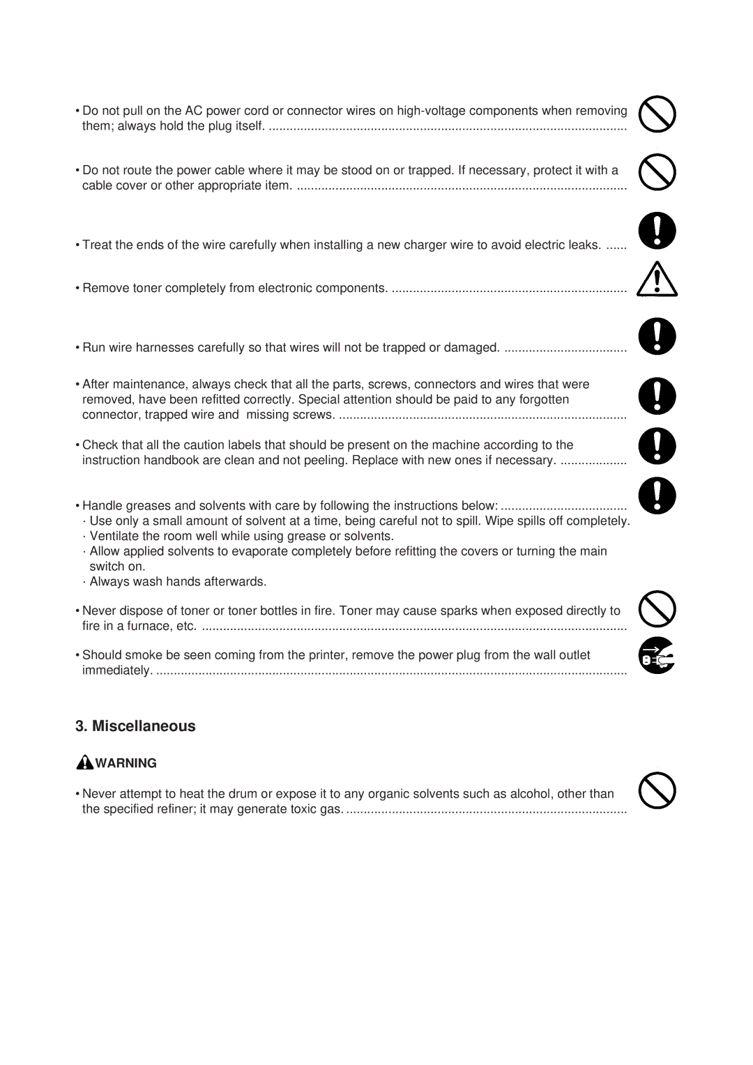 Kyocera FS-1010 service manual Miscellaneous 