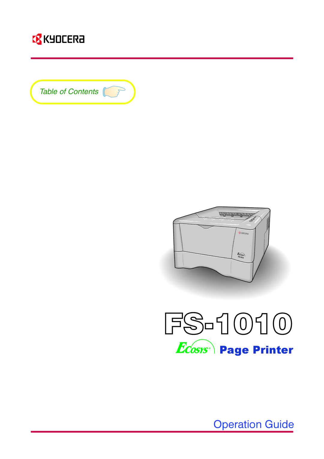 Kyocera FS-1010 manual Printer 