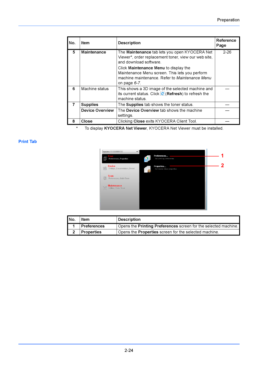 Kyocera FS-1020MFP, FS-1220MFP manual Print Tab 