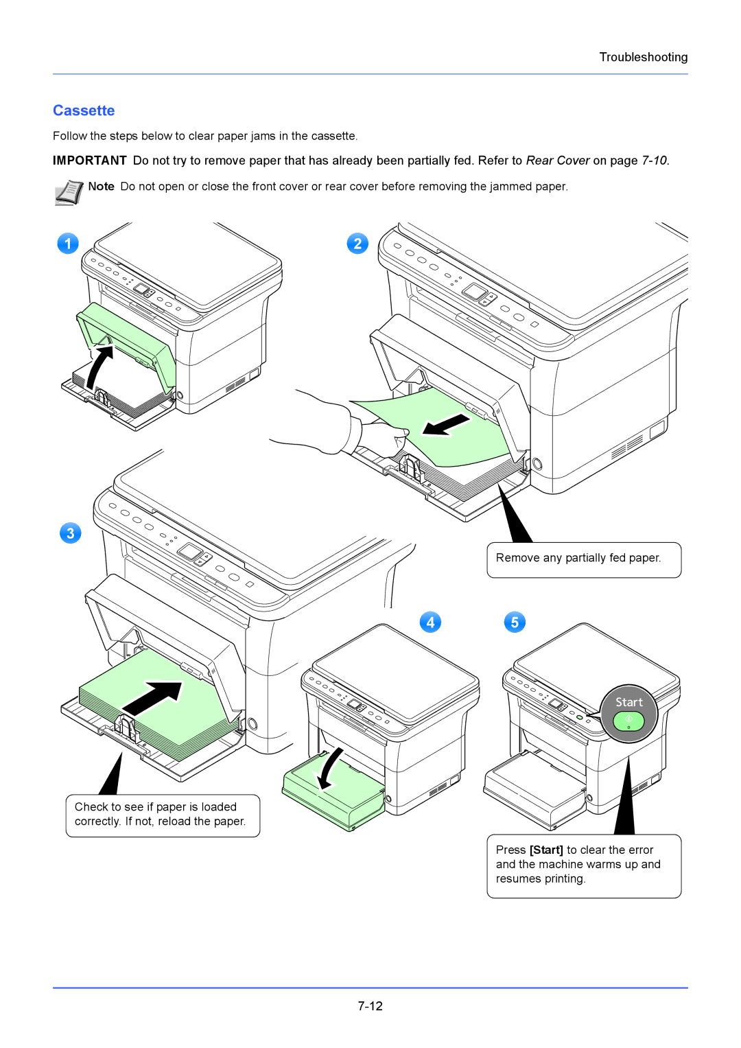 Kyocera FS-1020MFP, FS-1220MFP manual Cassette 