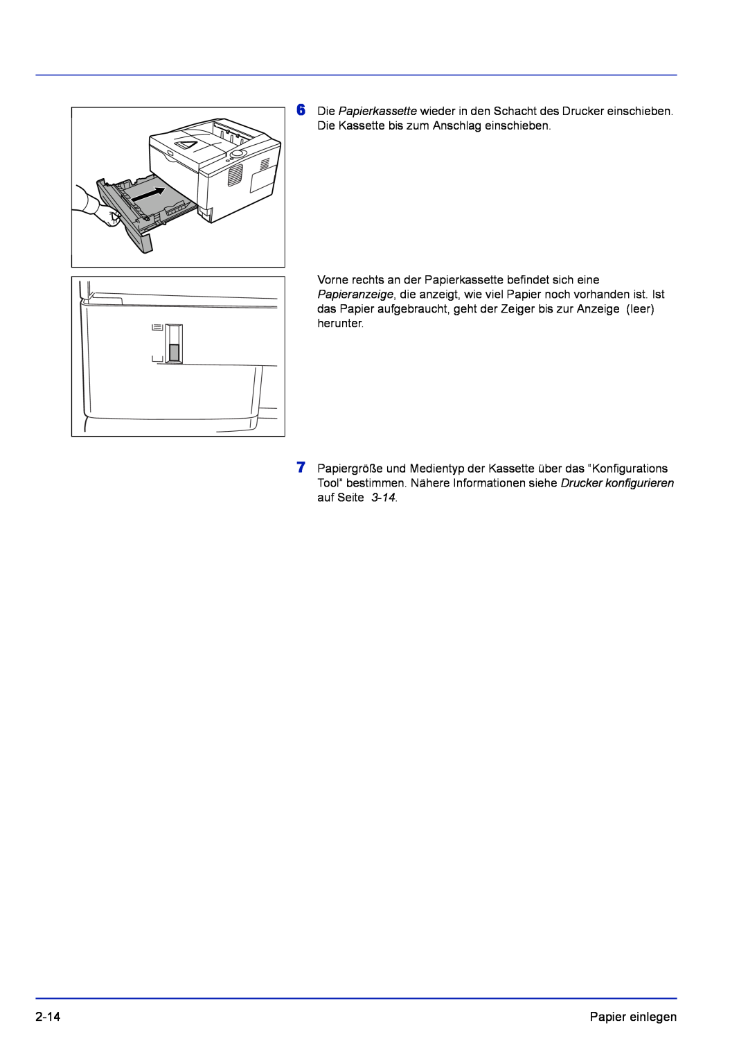 Kyocera FS-1120D, FS-1320D manual 2-14, Papier einlegen 