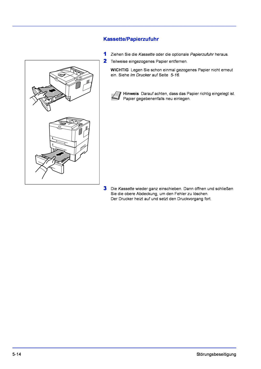 Kyocera FS-1120D, FS-1320D manual Kassette/Papierzufuhr 