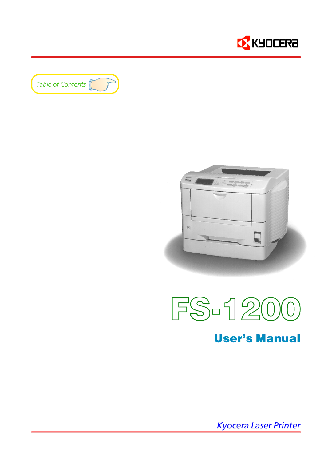 Kyocera FS-1200 manual 