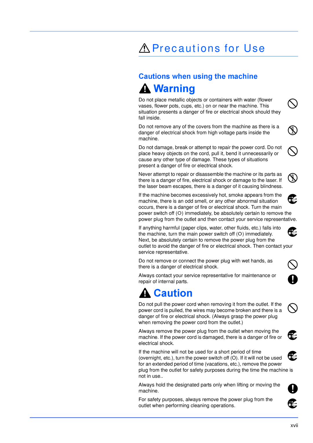 Kyocera FS-1100, FS-1300D manual Precautions for Use 