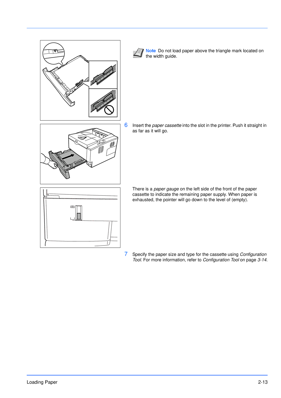 Kyocera FS-1100, FS-1300D manual Loading Paper 