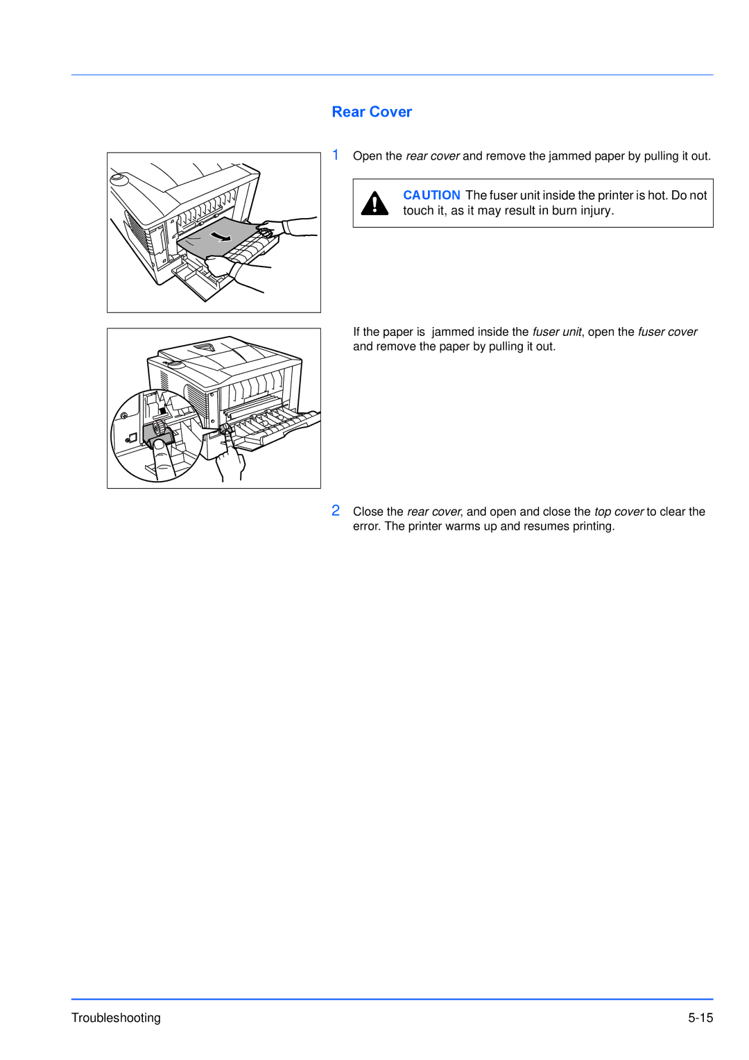 Kyocera FS-1100, FS-1300D manual Rear Cover 