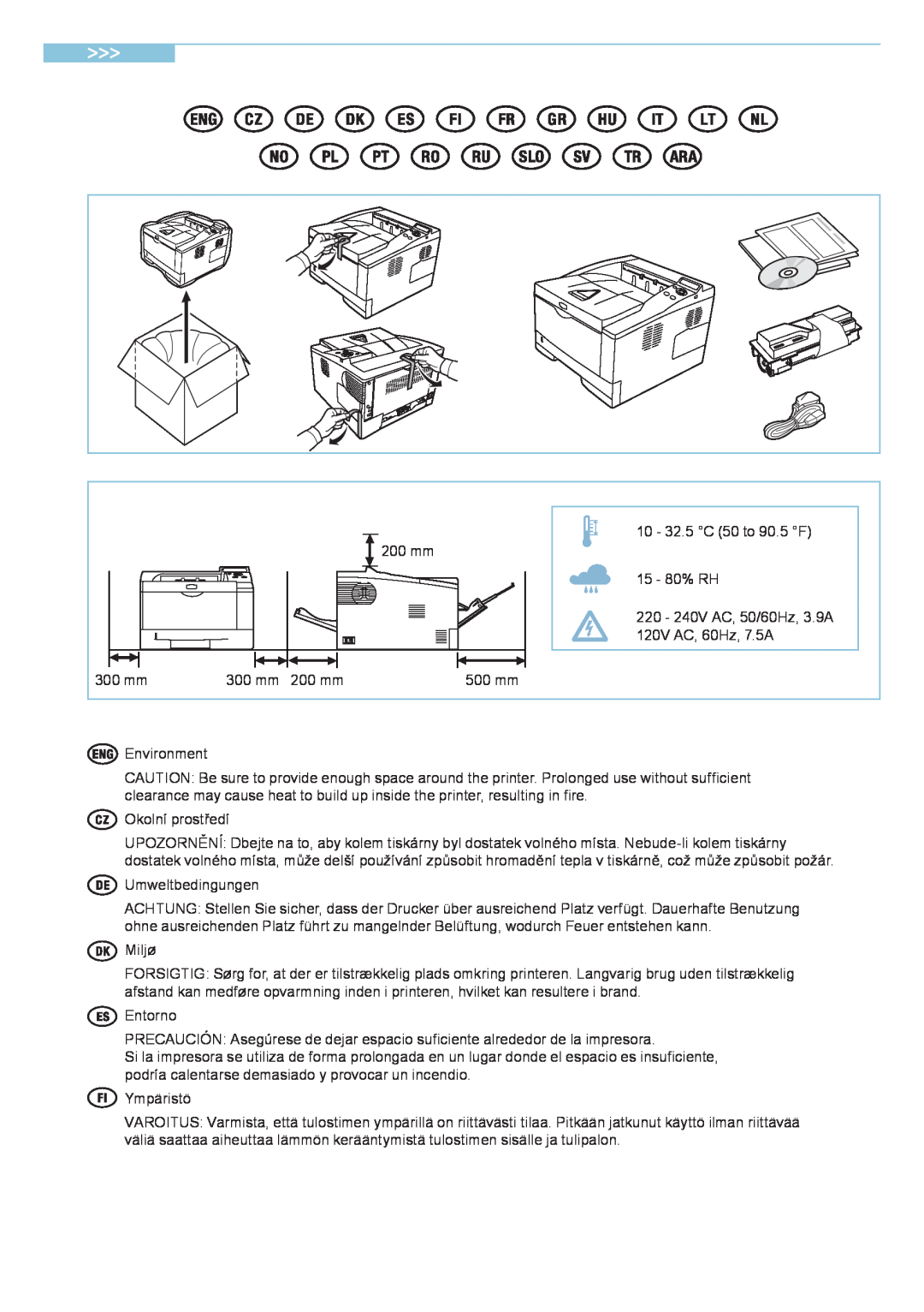Kyocera FS-1350DN manual 220 - 240V AC, 50/60Hz, 3.9A 
