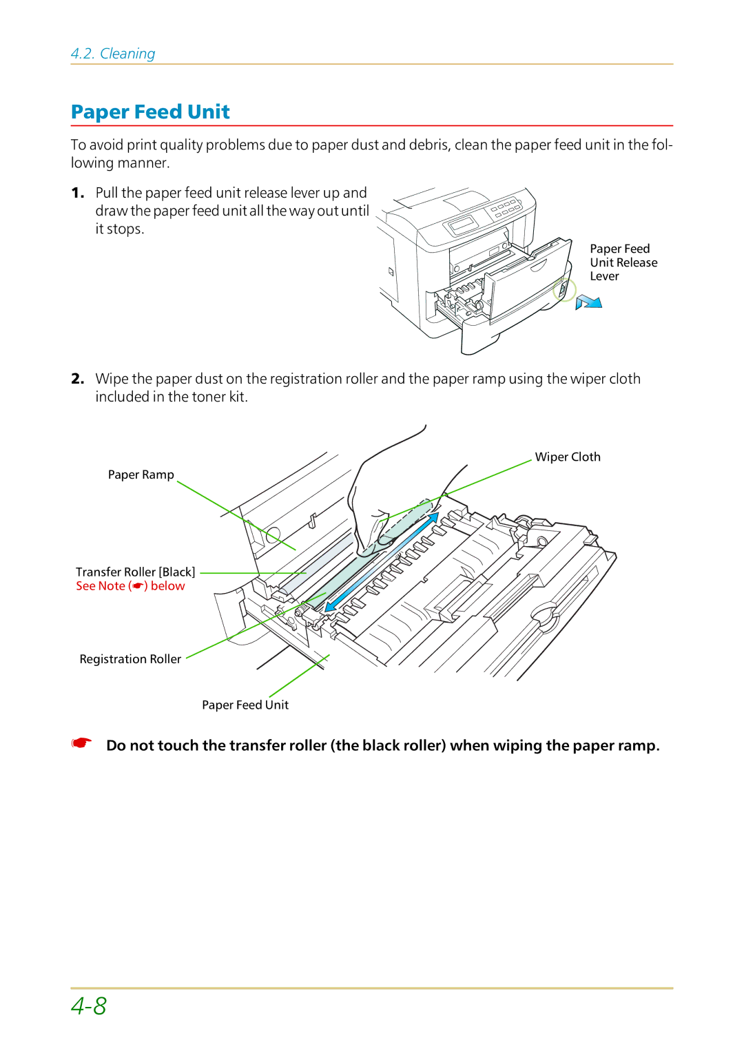 Kyocera FS-1700 user manual Paper Feed Unit 