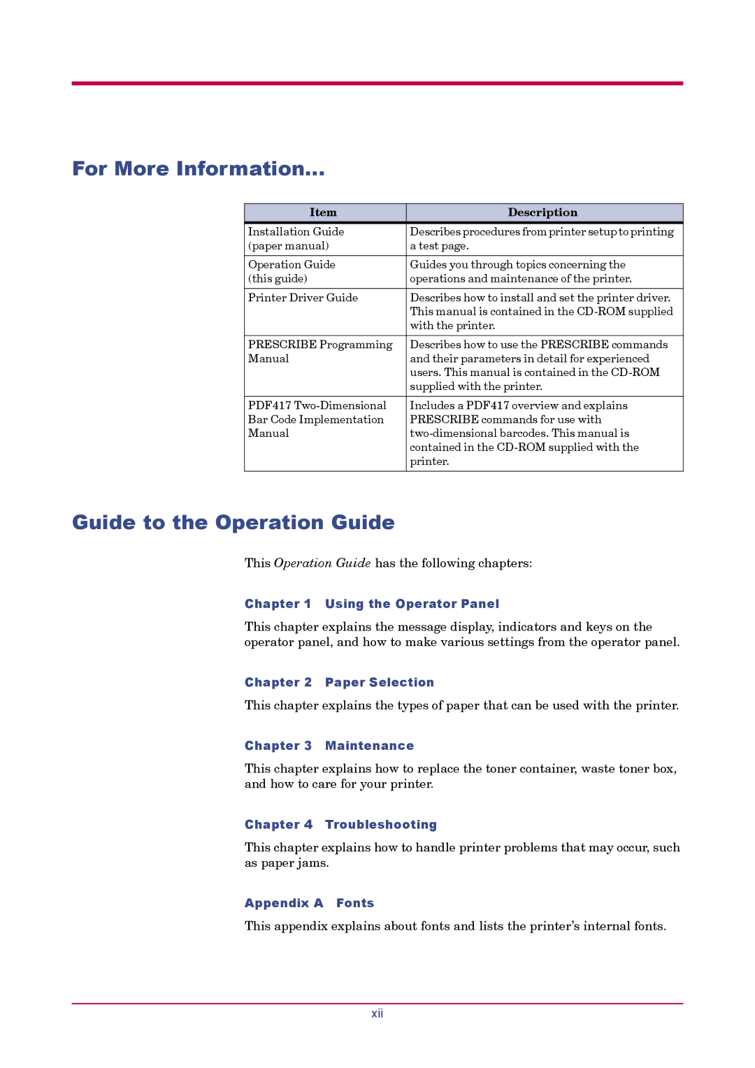 Kyocera FS-1900 manual For More Information, Guide to the Operation Guide 