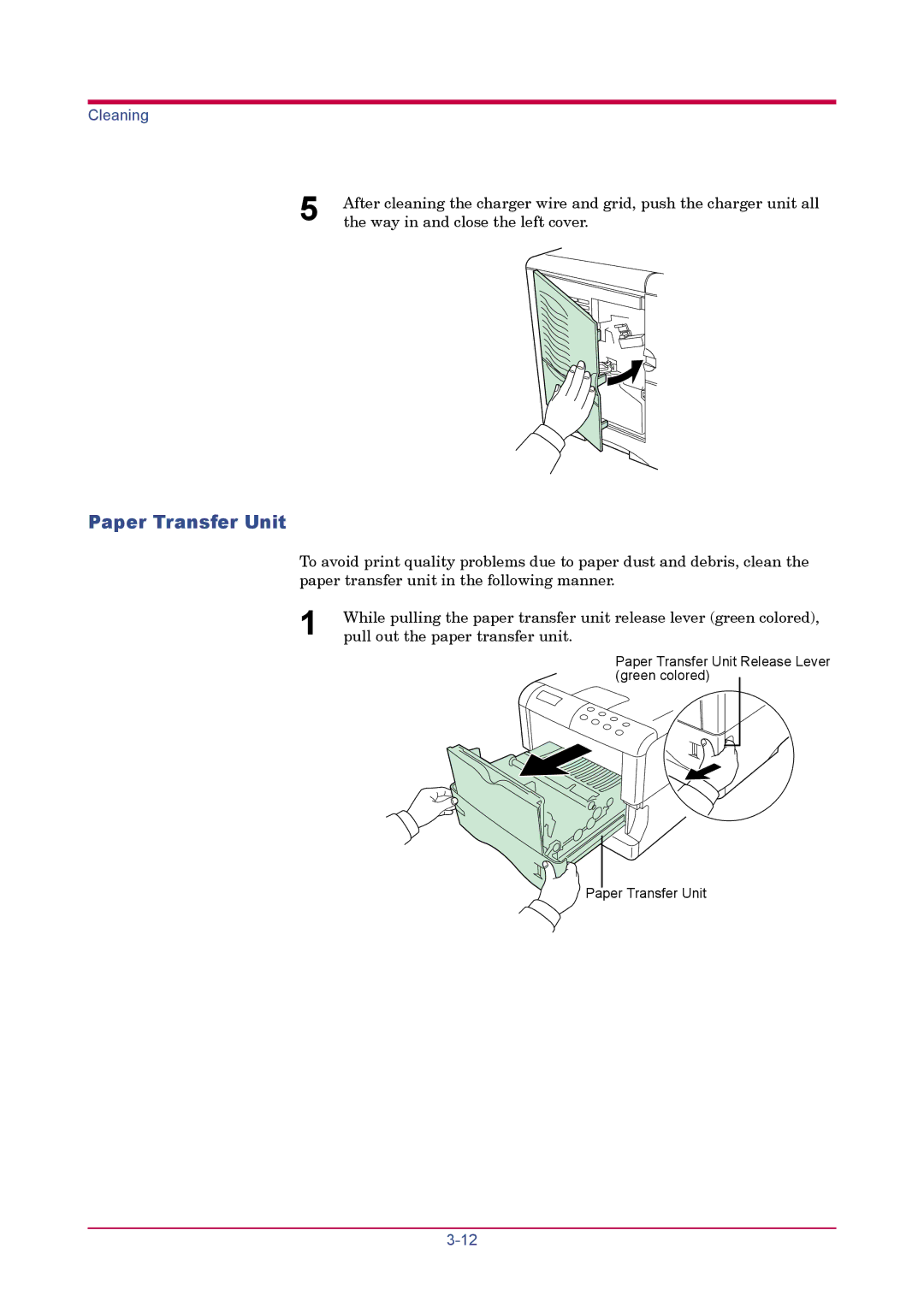 Kyocera FS-1900 manual Paper Transfer Unit 