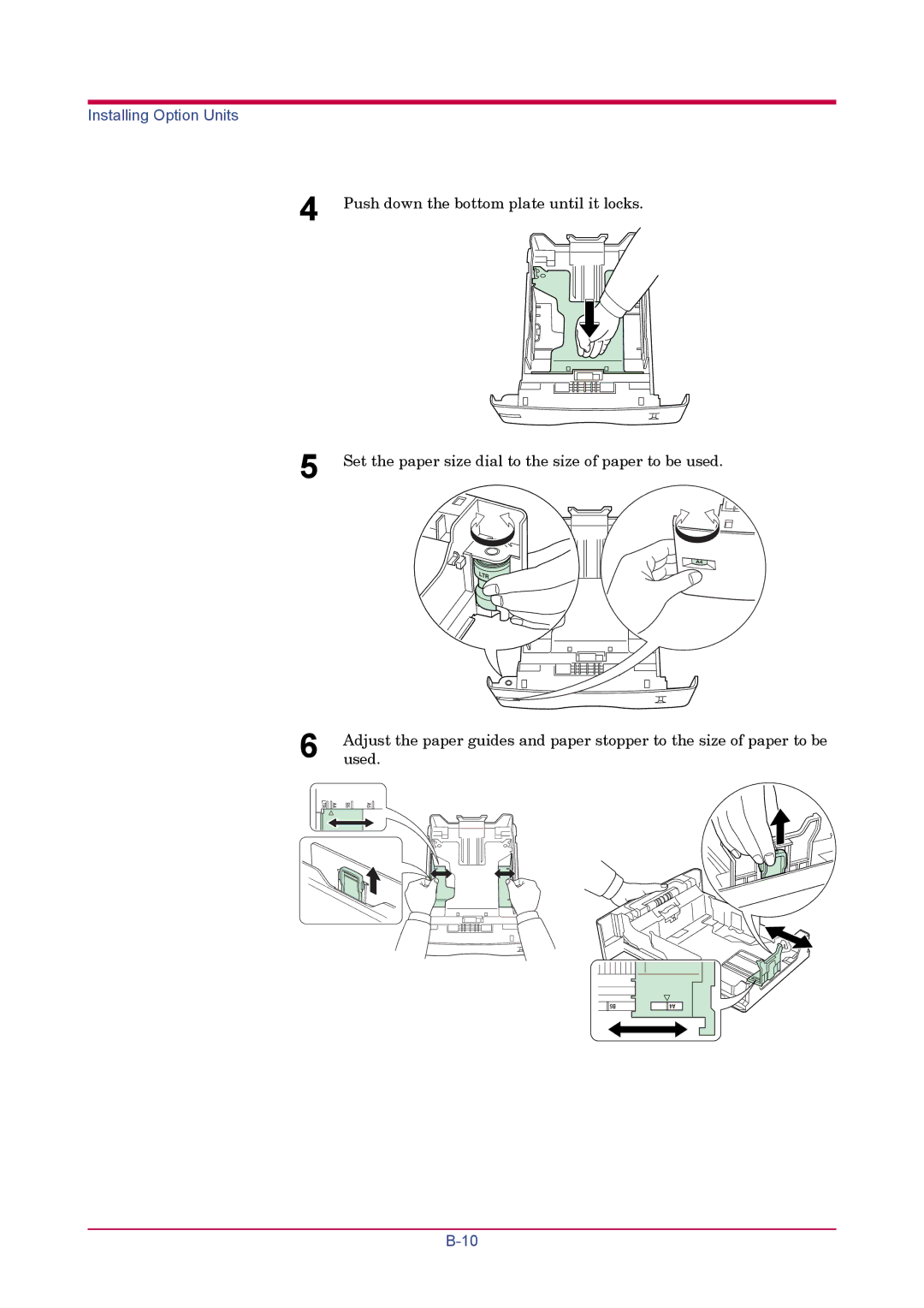 Kyocera FS-1900 manual Installing Option Units 