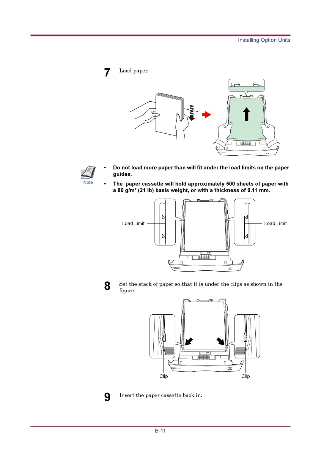 Kyocera FS-1900 manual Load paper 