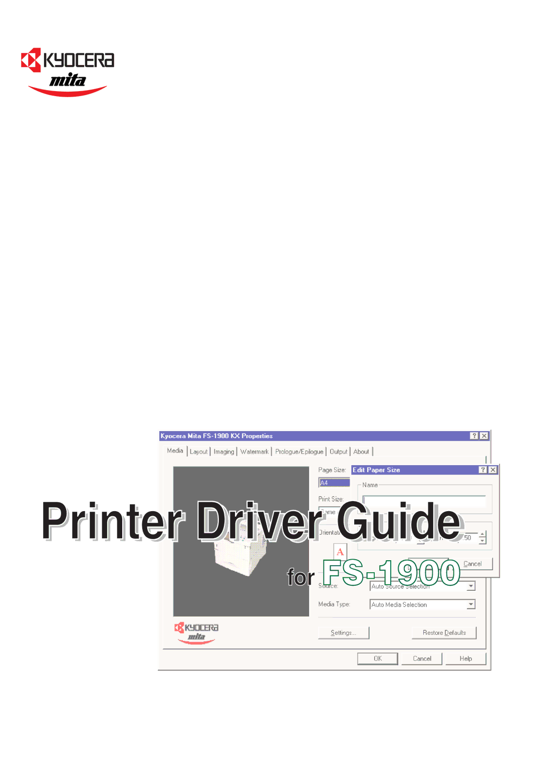 Kyocera manual For FS-1900 