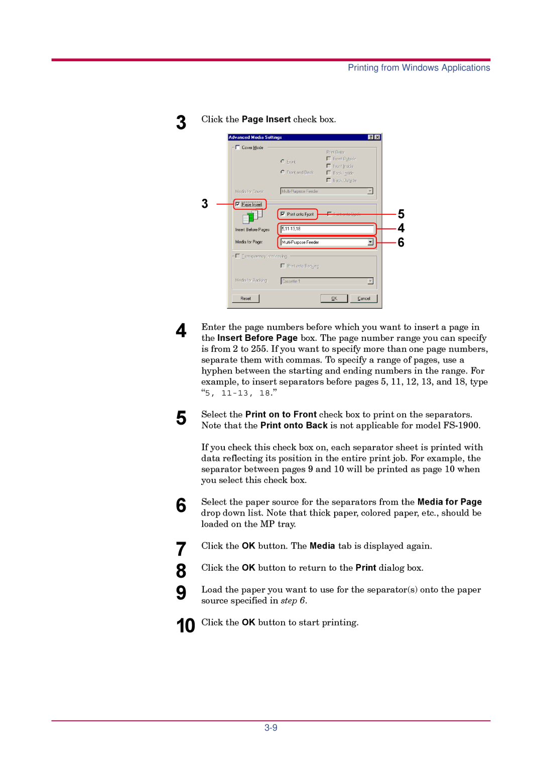 Kyocera FS-1900 manual You select this check box 