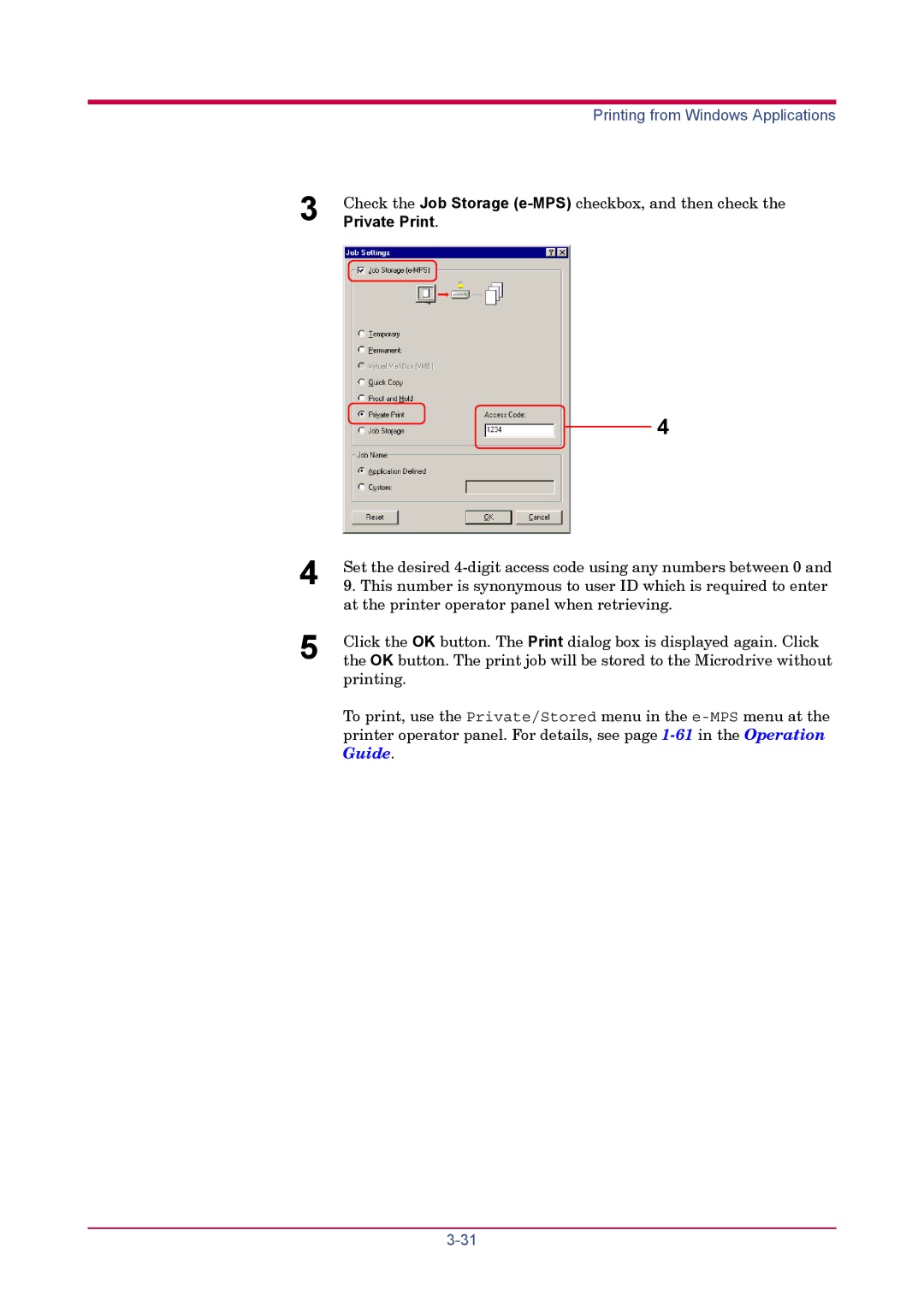 Kyocera FS-1900 manual Private Print 