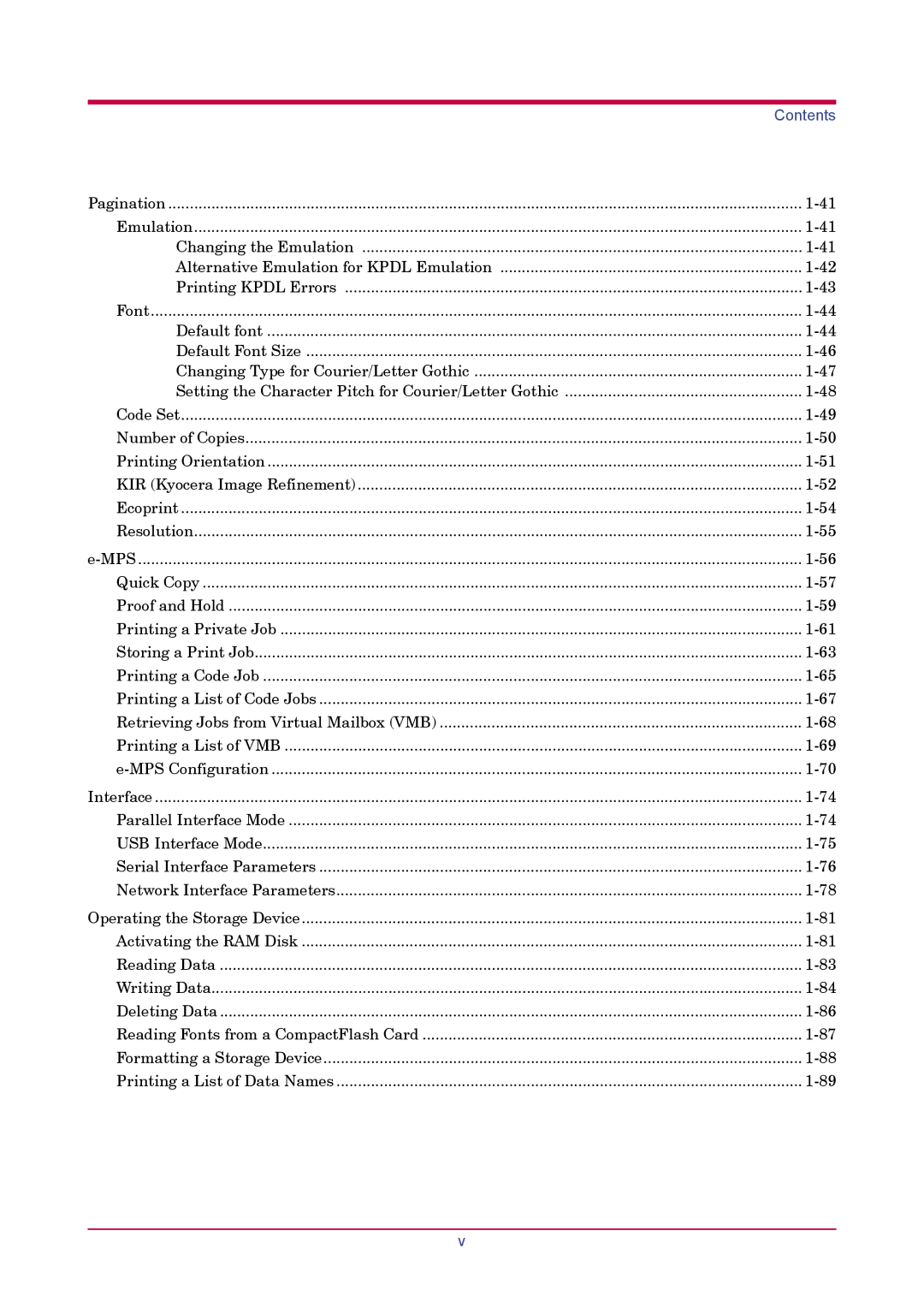 Kyocera FS-1900 manual Contents 