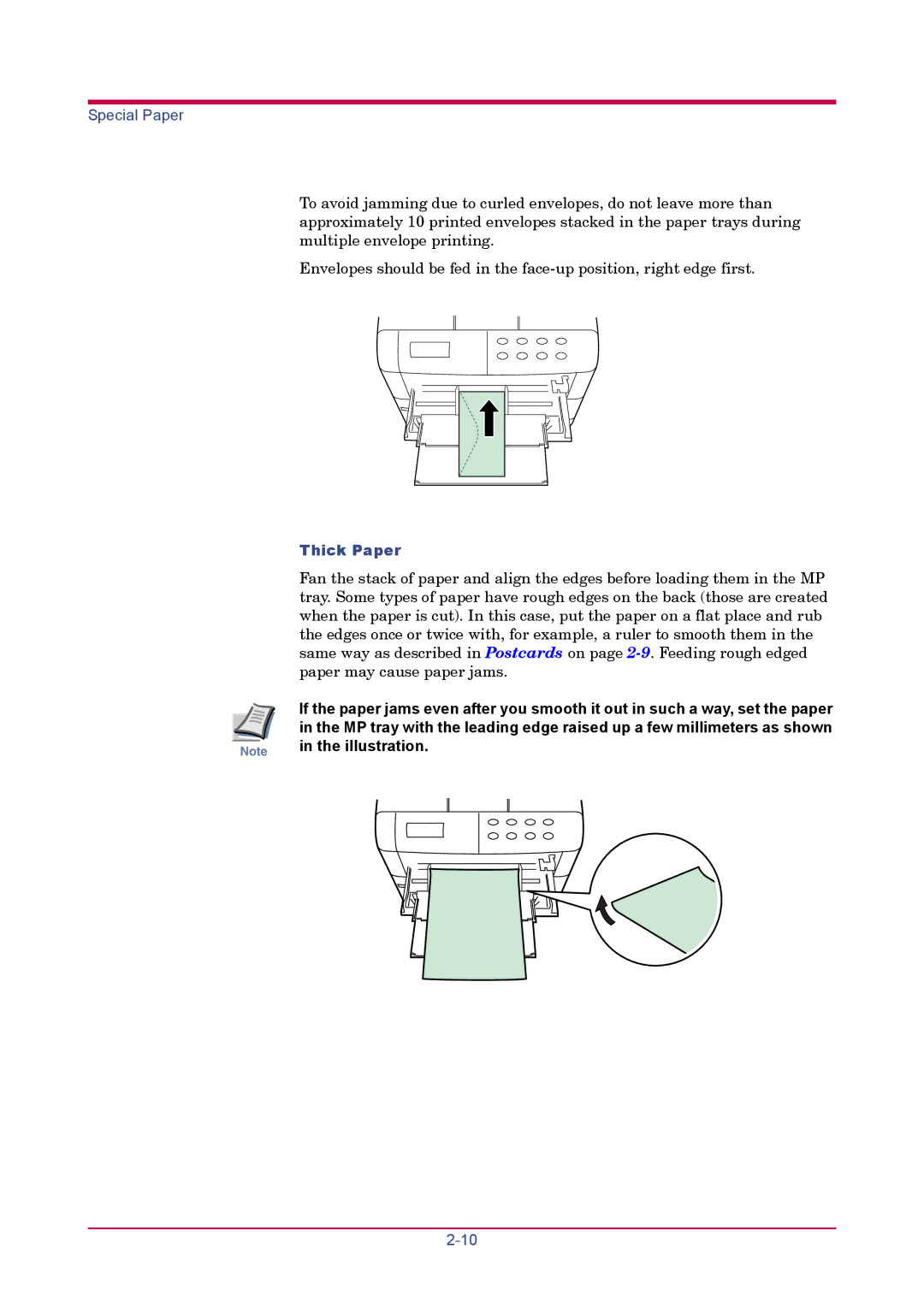 Kyocera FS-1920 manual Thick Paper 