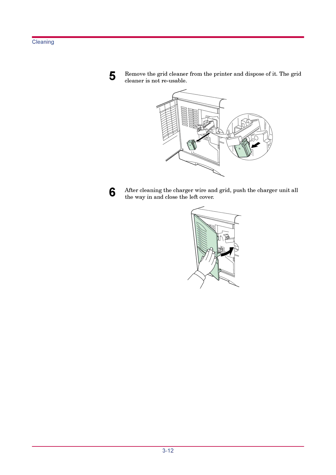 Kyocera FS-1920 manual Cleaner is not re-usable 