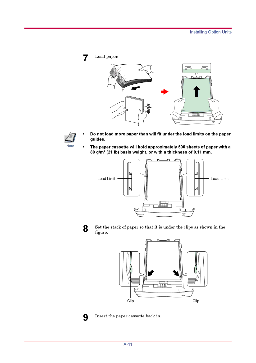 Kyocera FS-1920 manual Load paper 