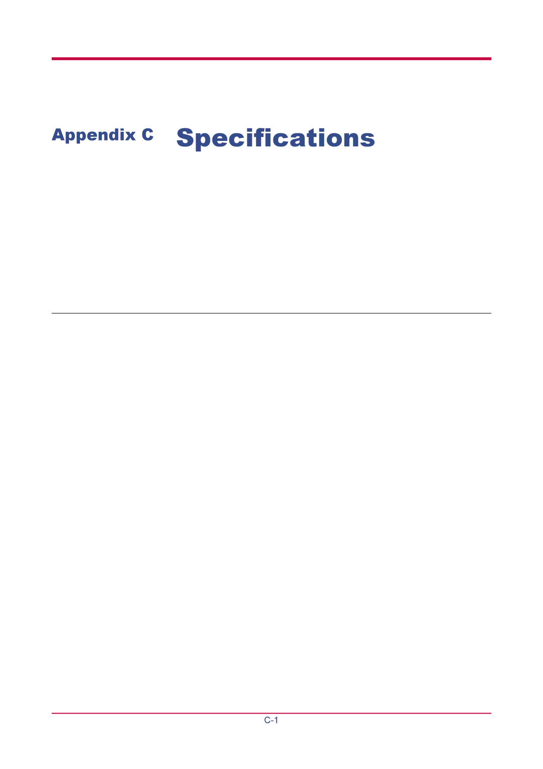 Kyocera FS-1920 manual Appendix C Specifications 