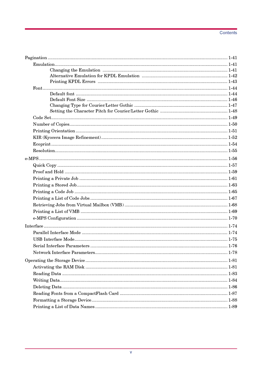 Kyocera FS-1920 manual Contents 