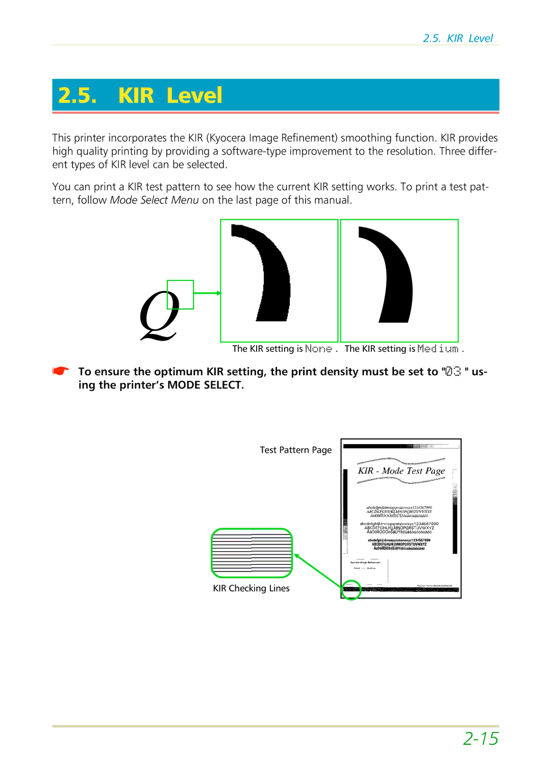 Kyocera FS-3700 manual KIR Level 