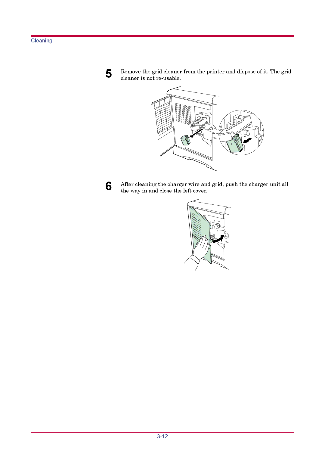 Kyocera FS-3820N, FS-3830N manual Cleaner is not re-usable 