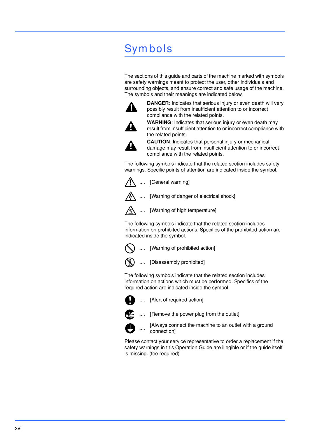 Kyocera FS-3920DN manual Symbols 