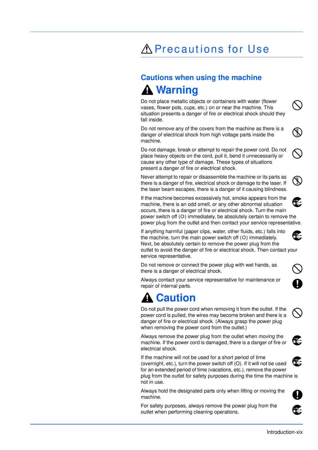 Kyocera FS-3920DN manual Precautions for Use 