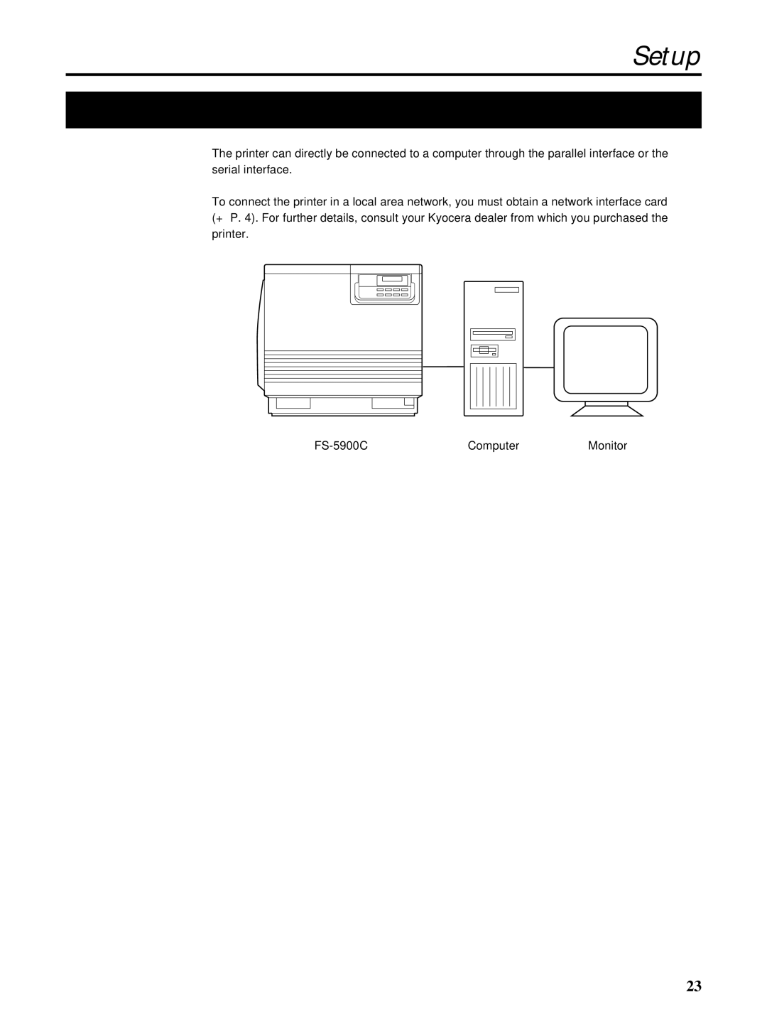 Kyocera FS-5900C manual Connecting the Printer to a Computer 