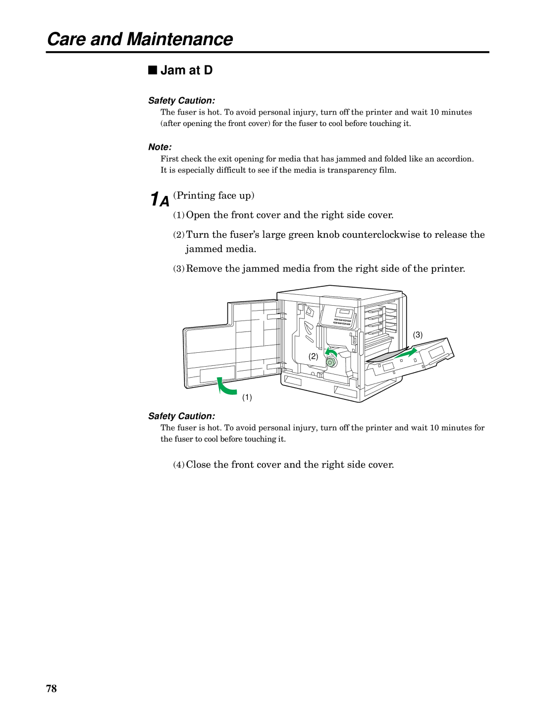 Kyocera FS-5900C manual Jam at D 