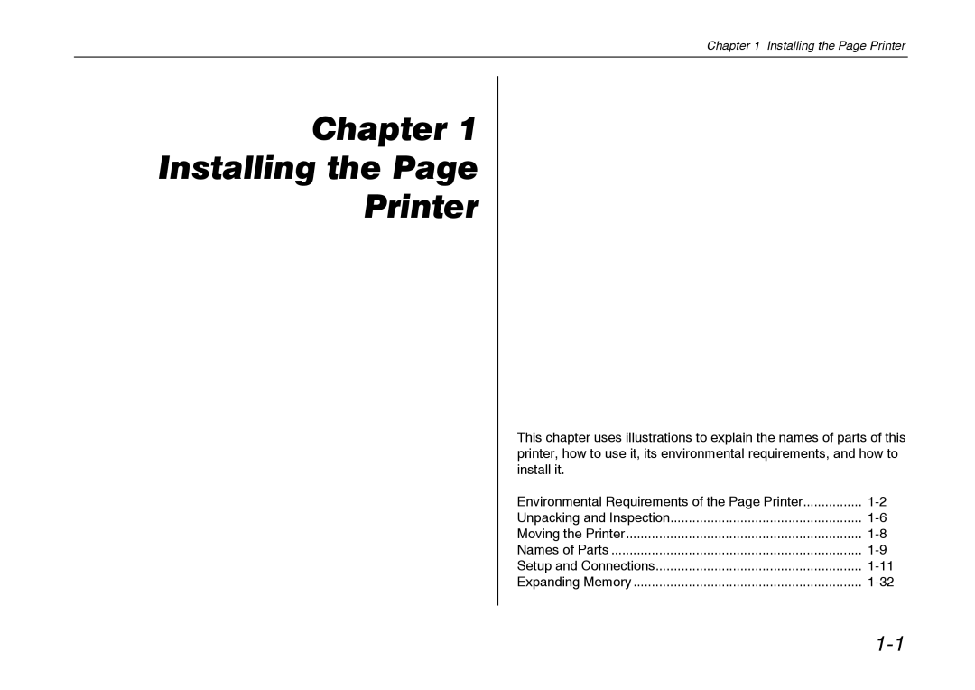 Kyocera FS-600 manual Chapter Installing Printer 