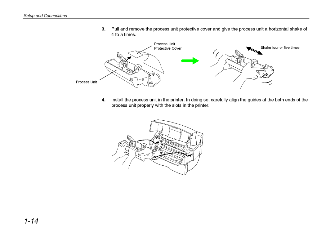 Kyocera FS-600 manual Shake four or five times 