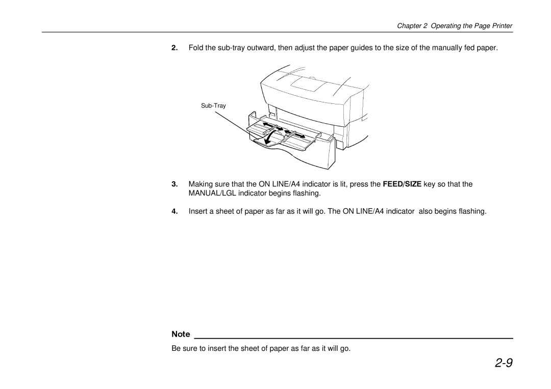 Kyocera FS-600 manual Sub-Tray 