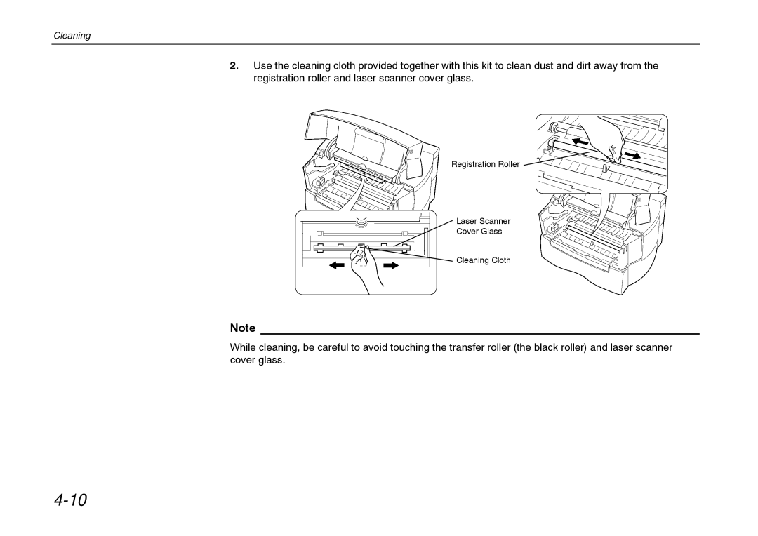 Kyocera FS-600 manual Cleaning 