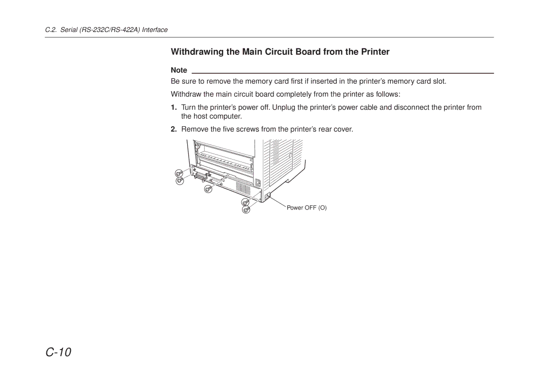 Kyocera FS-6700 manual Withdrawing the Main Circuit Board from the Printer 