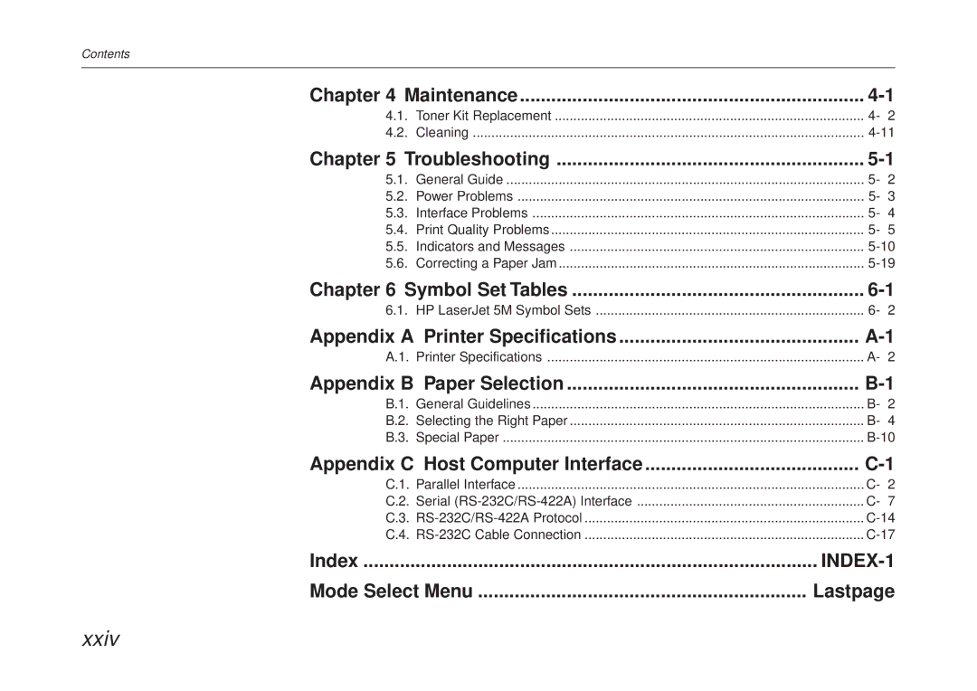 Kyocera FS-6700 manual Index, Mode Select Menu 