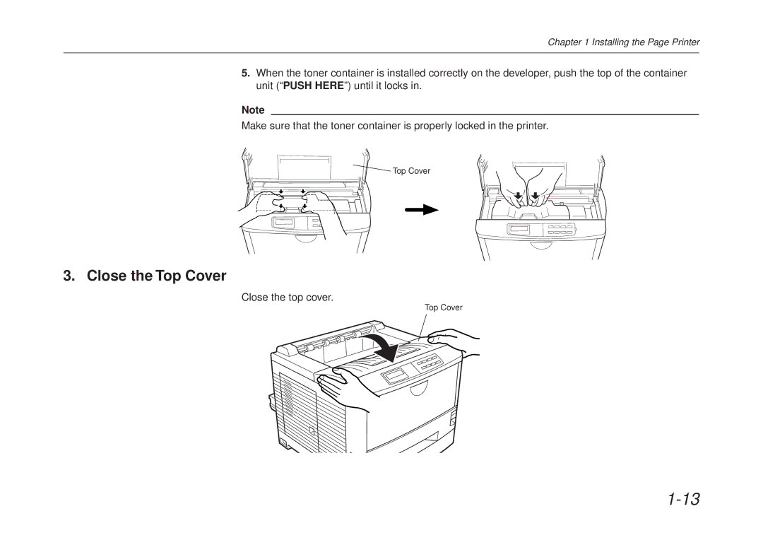 Kyocera FS-6700 manual Close the Top Cover 