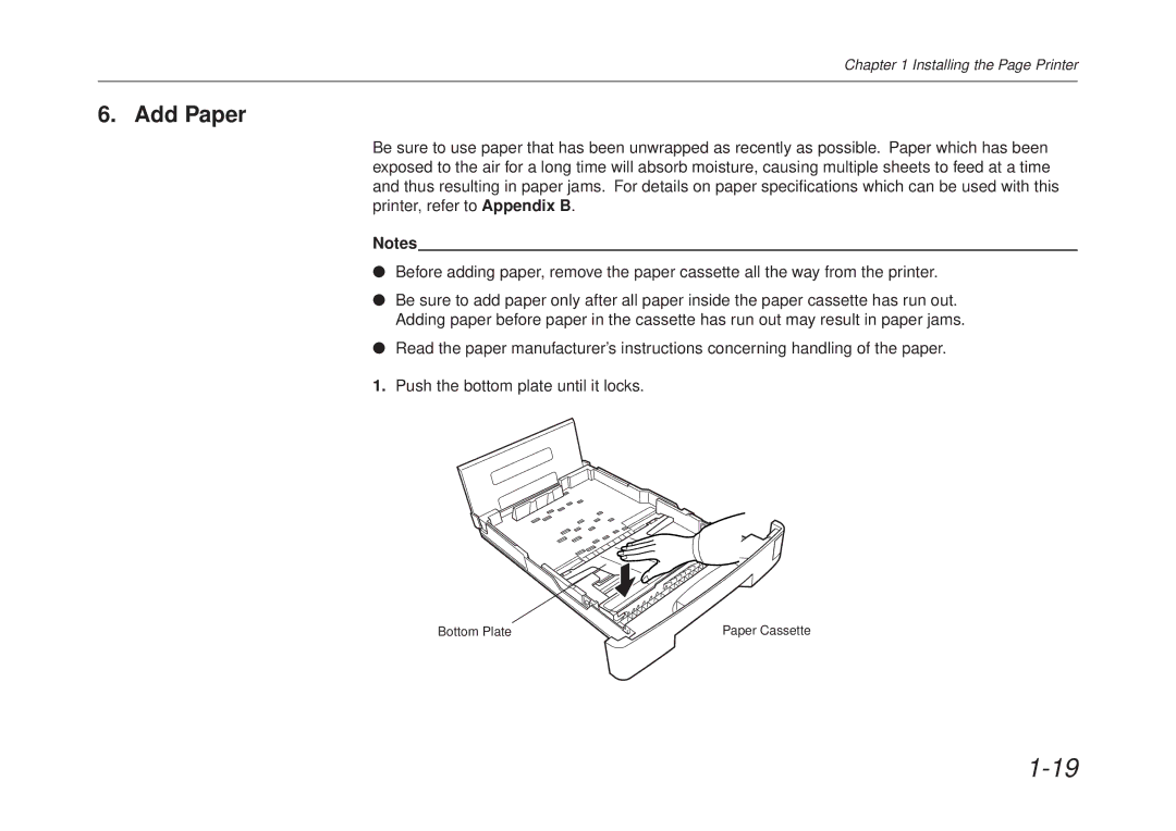 Kyocera FS-6700 manual Add Paper 