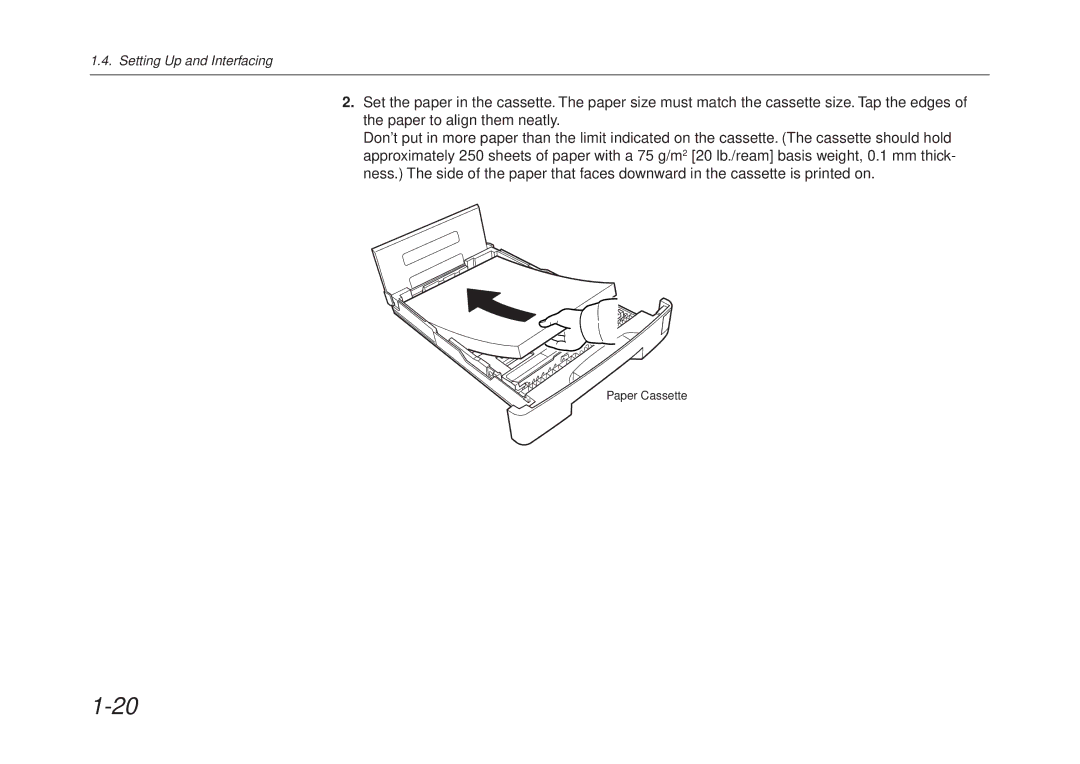 Kyocera FS-6700 manual Paper Cassette 