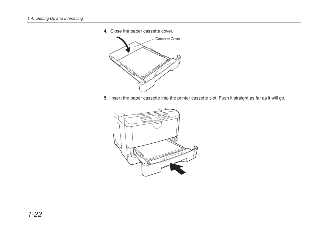 Kyocera FS-6700 manual Close the paper cassette cover 