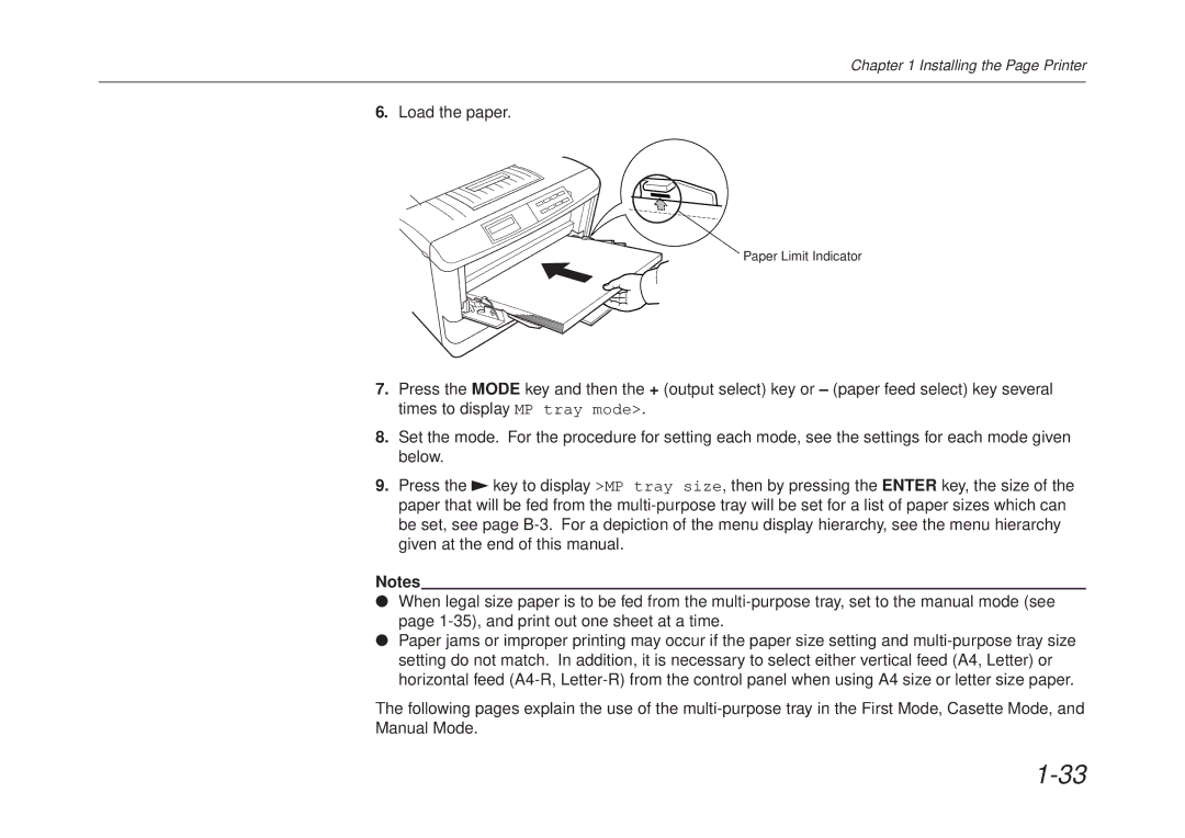 Kyocera FS-6700 manual Load the paper 