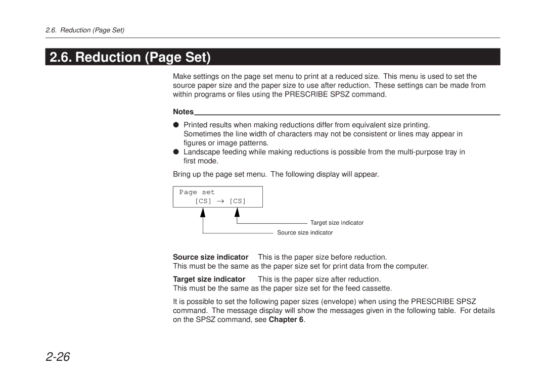 Kyocera FS-6700 manual Reduction Page Set 