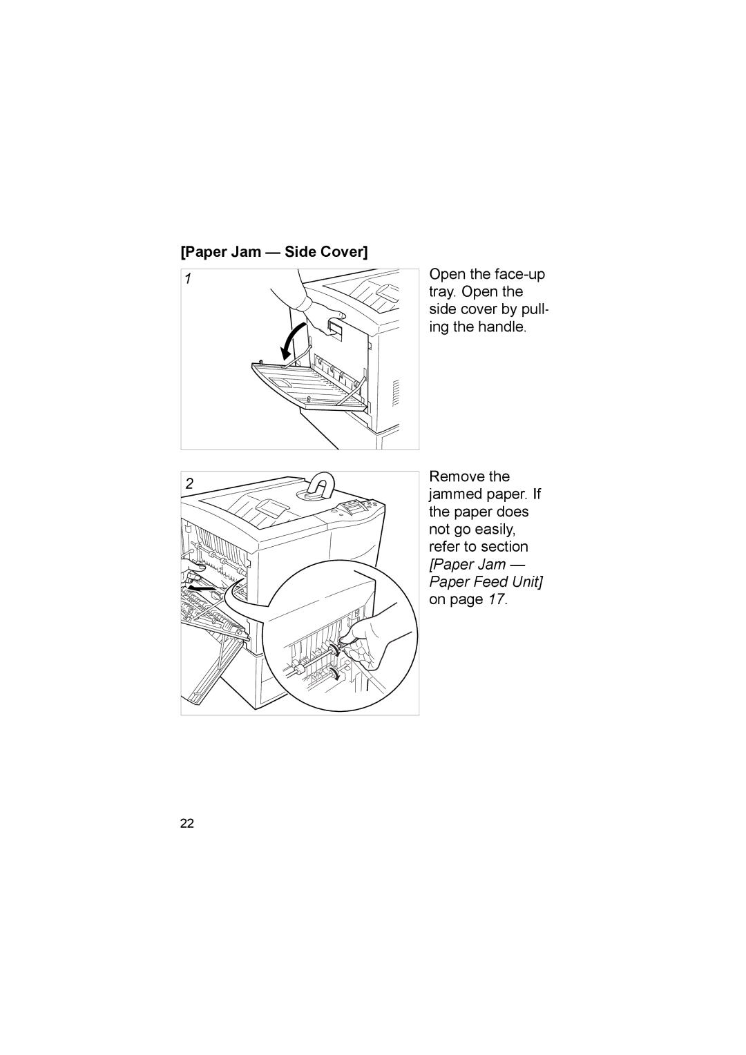 Kyocera FS-8000CD, FS-8000CN manual Paper Jam Side Cover 