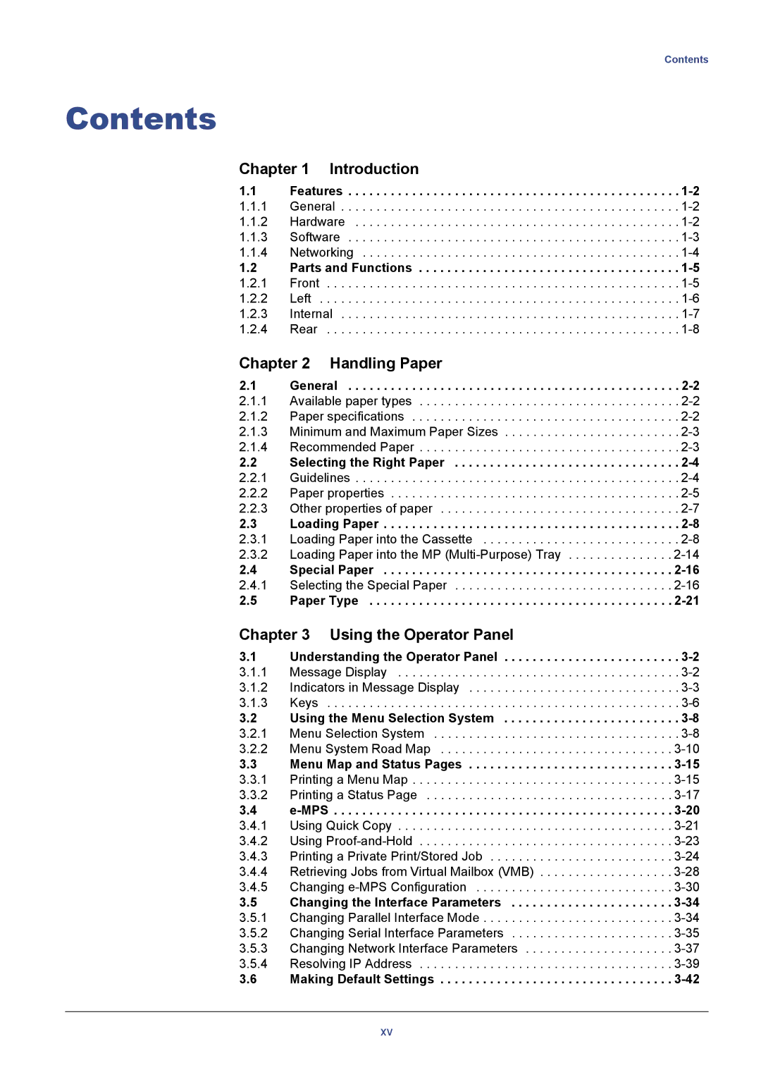 Kyocera FS-C5016N manual Contents 