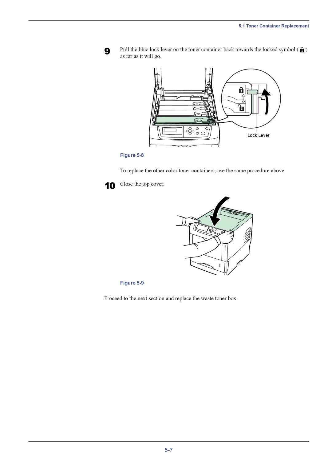 Kyocera FS-C5016N manual As far as it will go 