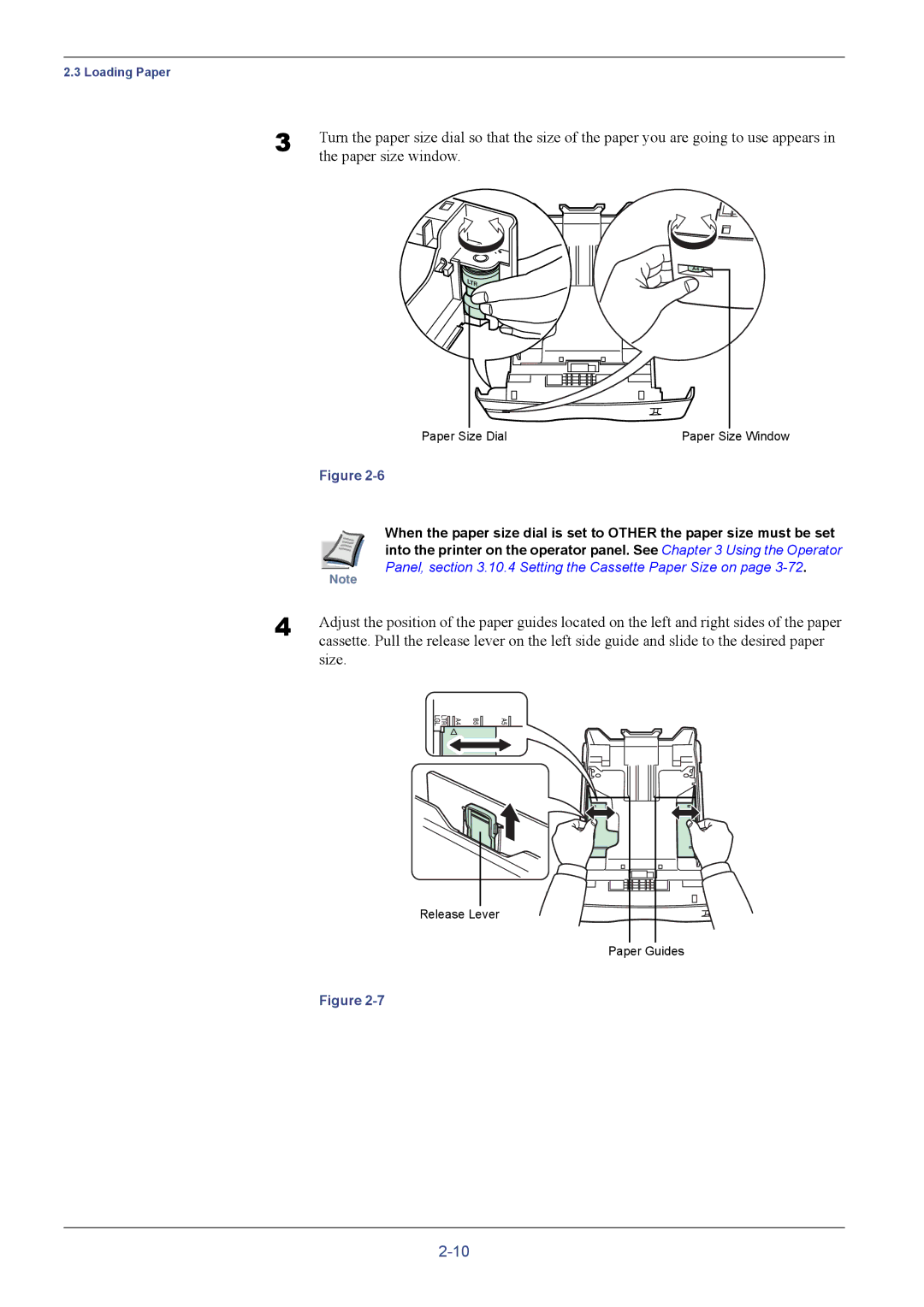 Kyocera FS-C5016N manual Paper size window, Size 