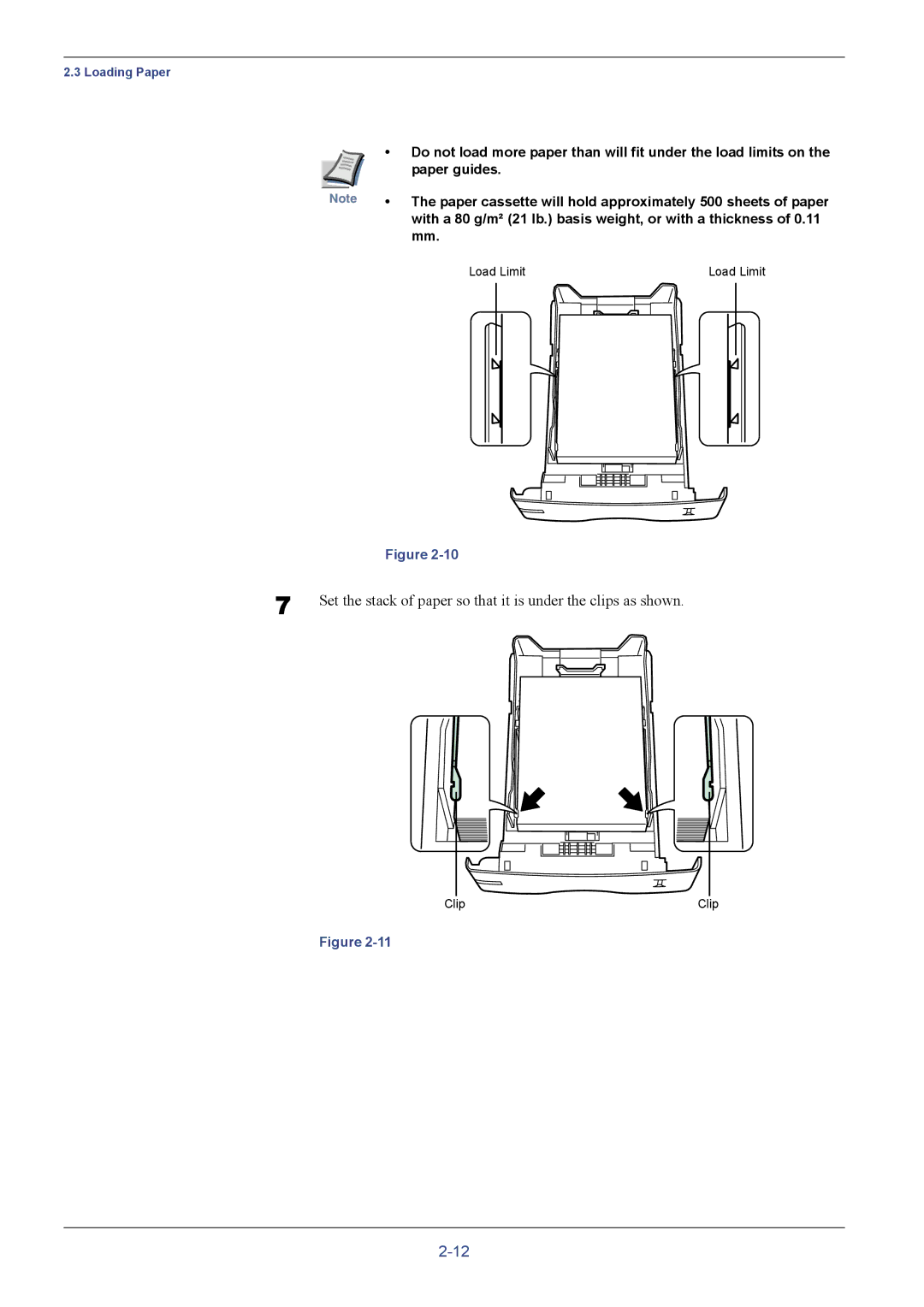 Kyocera FS-C5016N manual Load Limit 