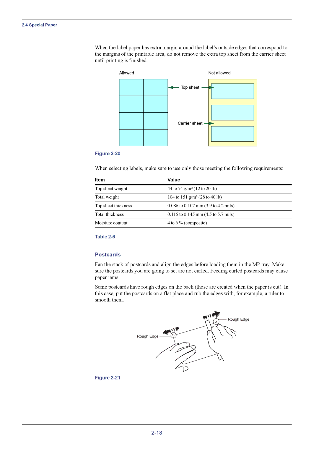 Kyocera FS-C5016N manual Postcards, Value 